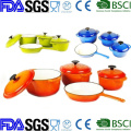 4PCS Enamel Cast Iron Cookware Set in Four Colors